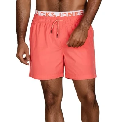 Abbildung von Jack &amp; Jones Badeshorts Hot coral, Herren, Größe: Medium, coral
