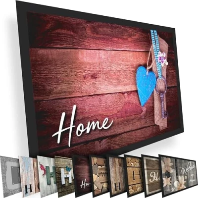 Abbildung von Valia Home Fußmatte 40x60 cm Schmutzfangmatte für Innen &amp; Außen, rutschfest mit hoher Saugkraft vielseitige Designs, ideal Haustür, Eingangsbereich, Flur Balkon