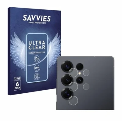 Abbildung von Savvies 6 Stück Schutzfolie für Samsung Galaxy S25 Ultra Enterprise Edition (NUR Kameraschutz) Displayschutz Folie Transparent