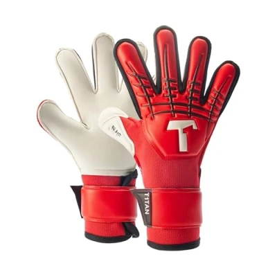 Abbildung von T1TAN Red Beast Junior 3.0 Fussballhandschuhe Für Kinder mit Außennaht ohne Fingerschutz die Profis der Zukunft Gr. 4