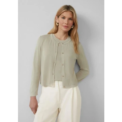 Abbildung von s.Oliver Black Label MIT 3/4ÄRMELN Strickjacke, Damen, Größe: 32, Beige