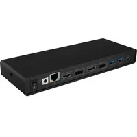 Abbildung von ICY BOX USB C Docking Station (14 in 1) für 2 Monitore (2x HDMI &amp; 2x DP), 5K 30Hz 4K 60Hz, 6 fach 3.0 HUB, 65W Power Delivery, Gigabit Ethernet, Audio, IB DK2245AC
