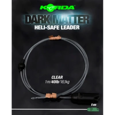 Abbildung von Korda Dark Matter Karpfenmontage Heli Safe Clear 40lb 1m Karpfen Vorfächer