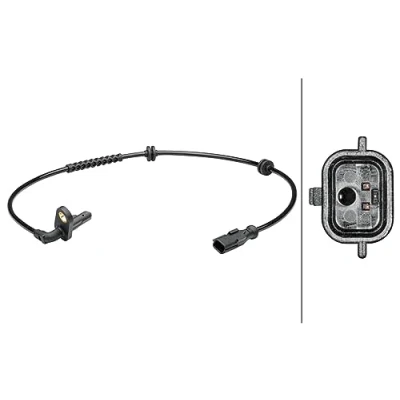 Abbildung von HELLA 6PU 012 679 161 ABS Sensor Hinterachse aktiver 2 620 RENAULT: Clio 3, Modus / Grand Modus, III Grandtour