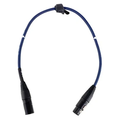 Abbildung von Pronomic Stage DMX3 0,5 DMX Kabel Meter (zur Verkabelung von Lichteffekten, Goldkontakte, Mantelfarbe: Blau, XLR Male zu Female)