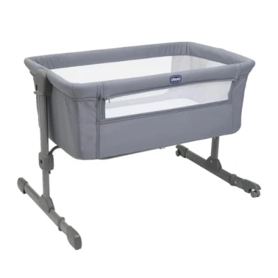 Abbildung von Chicco Beistellbett next2me essential, stone, Bezug teilweise aus recyceltem Material