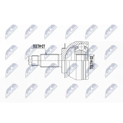 Abbildung von NTY NPZ SB 026 Gelenksatz Automatikgetriebe, CVT Automatikgetriebe (Stufenlos), Schaltgetriebe Vorderachse links, rechts