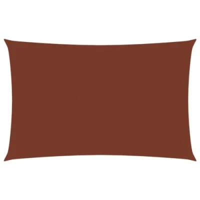 Abbildung von vidaXL Sonnensegel Wasserfest Sonnenschutz Windschutz Sonnendach UV Schutz Garten Terrasse Balkon Oxford Gewebe Rechteckig 3x6m Terrakottarot