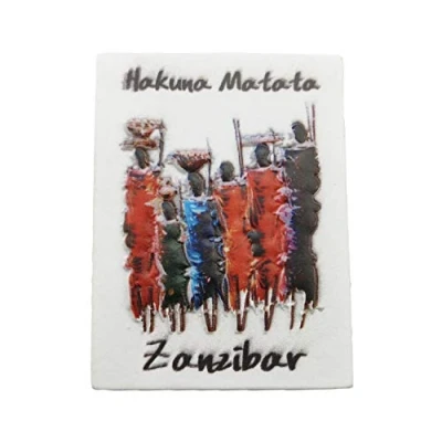 Abbildung von Zanzibar Tansania 3D Kühlschrankmagnet Tourist Travel Souvenirs Handgemachte Harz Handwerk, Sammlung Geschenk Magnetische Aufkleber Home Küche Dekoration
