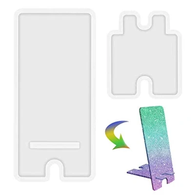 Abbildung von Harz Telefonständer Form Silikon HandyhalterTelefonständer Silikonform Handy Ständer Silikonformen Epoxidharz Gießform Für Handyhalter, Nicht Klebrig, Leicht Zu Entformen Und Reinigen