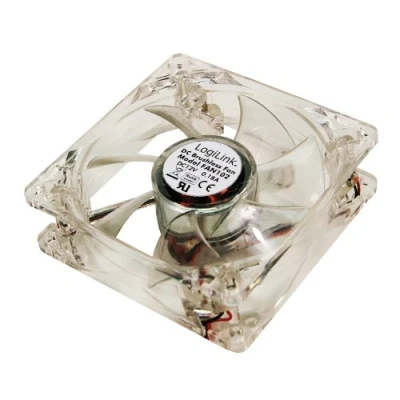 Abbildung von LogiLink FAN102 Gehäuselüfter 80 x 25 mm, transparent