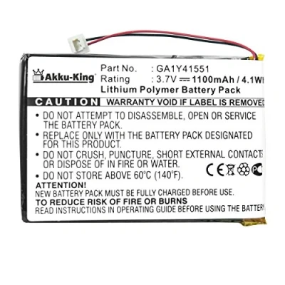 Abbildung von Akku King kompatibel mit Palm GA1Y41551 Li Polymer 1100mAh für Tungsten E2