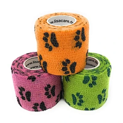 Abbildung von LisaCare Tierbandagen Pfoten Mix 5cm x 4,5m 3 St