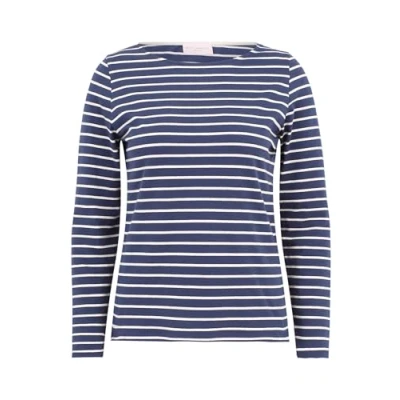 Abbildung von Betty Barclay Ringel MIT Ubootausschnitt Langarmshirt, Damen, Größe: 36, Dark blue nature