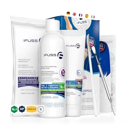Abbildung von Mr. Fuss® No. 4 Advanced Pack Complete, Hornhautentferner, Hornhaut Entfernen Fuß, Fußpflege, Fusspflege, Hornhautentferner Lösung, Fuß Entferner, Nagelhautentferner Flüssig, Anti
