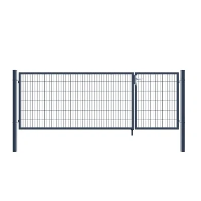 Abbildung von Doppelflügel Gartentor ADITUS anthrazit 120 x 350 cm