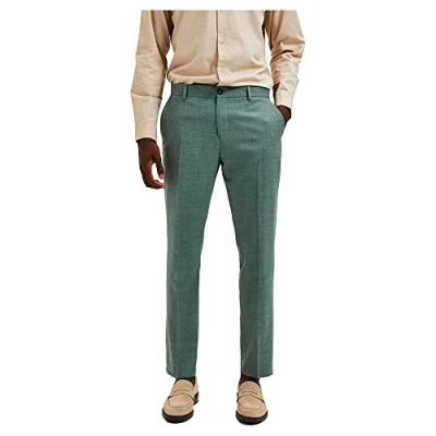 Abbildung von Selected Homme Stoffhose, Herren, Größe: 110, Light green melange