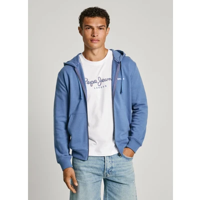 Abbildung von Pepe Jeans Sagan Sweatjacke, Herren, Größe: Large, Sea blue