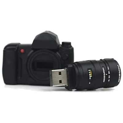 Abbildung von Ulticool Kamera 64 GB USB 3.0 Hohe Geschwindigkeit mit Objektiv Flash Pen Drive Camera with Lens Memory Stick Daten Storage Speicherstick Schwarz