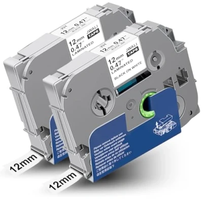 Abbildung von PUWOWYE Kompatibel mit Brother Tze 231 TZ 12mm 0.47 Laminated White Schriftband für P touch Bänder PT H100R H105 H100LB H110 H107B D400 D210 1000 H101 E100