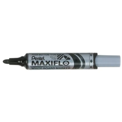 Abbildung von Pentel MWL5M AO Whiteboard Marker Maxiflo mit Pumpsystem Rundspitze, 2.5 mm, 1 Stück, schwarz