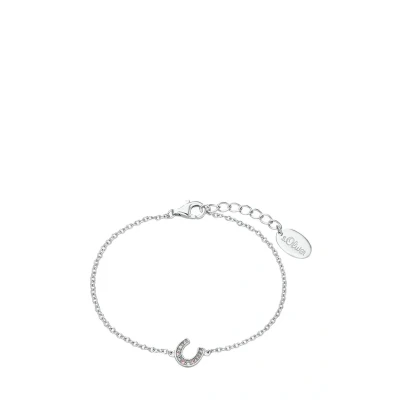 Abbildung von s.Oliver Armband 925 Sterling Silber Mädchen Kinder Armschmuck, mit Zirkonia synth., 14+2 cm, Silber, Hufeisen, Kommt in Schmuck Geschenk Box, 2032587