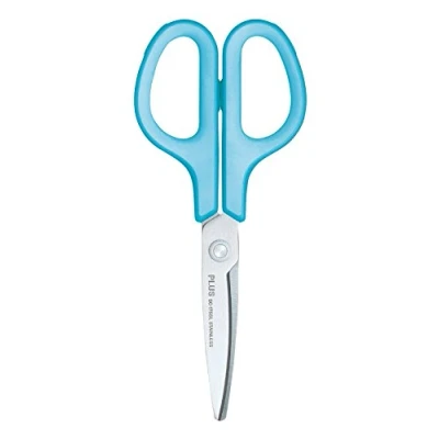 Abbildung von PLUS Japan, Fitcut Curve Edelstahlschere für Linkshänder in Blau, 17,5cm Lang