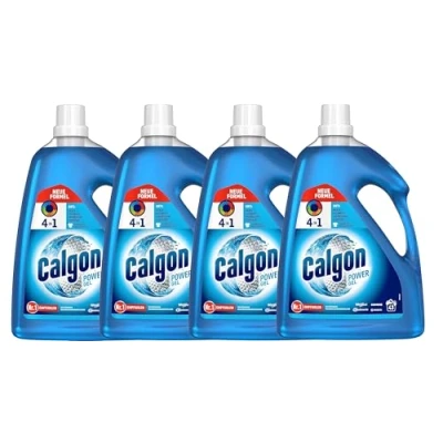 Abbildung von Calgon 4 in 1 Power Gel x 2,15 l Wasserenthärter (Spar Pack, [4 St. Wirksam gegen Kalk, Schmutz, Gerüche und Korrosion)