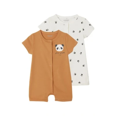 Abbildung von vertbaudet Schlafanzug 2er Pack Baby Sommer Overalls