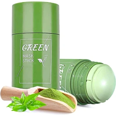 Abbildung von Green Mask Stick,Grüner Tee Clay Maske, Befeuchtet und kontrolliert das Öl, Mitesser Akne Entferner, Cleansing