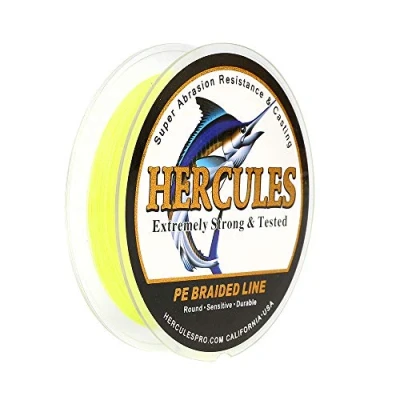Abbildung von Hercules Super Cast 100m 2000m 109 2196 Yards Geflochtene Angelschnur 6lb 100lb Test für Salzwasser Süßwasser PE Geflecht Fischdraht Superline 4 Stränge