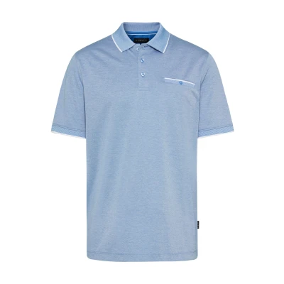 Abbildung von bugatti MIT Kontraststreifen Poloshirt, Herren, Größe: Large, Hellblau