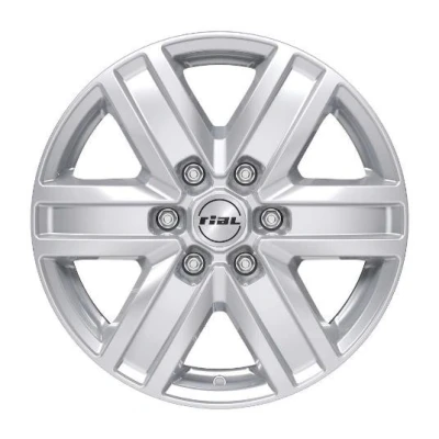 Abbildung von RIAL 6 loch 17Zoll 130mm Alufelge Transporter Polarsilber TP70757M91 Felge
