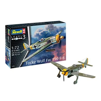 Abbildung von Revell 03898 Modellbausatz Focke Wulf Fw190 F 8&quot; im Maßstab 1:72, Level 3