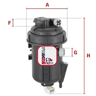 Abbildung von SOFIMA S 5143 GC Kraftstofffilter Filtereinsatz 10 FIAT: Ducato II Pritsche/Fahrgestell, Kastenwagen, Bus