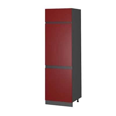 Abbildung von Vicco Kühlumbauschrank R Line, Rot/Anthrazit, 60 cm J Shape