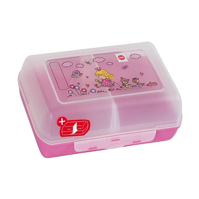 Abbildung von Emsa 513794 Brotdose für Kinder, Herausnehmbare Trennwand, Prinzessinnenmotiv, Pink, Variabolo Princess