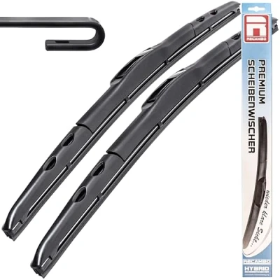 Abbildung von HYBRID Front Scheibenwischer FLEX AERO kompatibel für Kia Niro Typ DE BJ 2016 2022 650mm 400mm Premium Qualität Wischerblätter Set RECAMBO