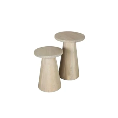 Abbildung von byLIVING Beistelltisch &quot;Cone&quot;, (Set), aus Massivholz in schwarz oder white wash, verschiedenen Größen