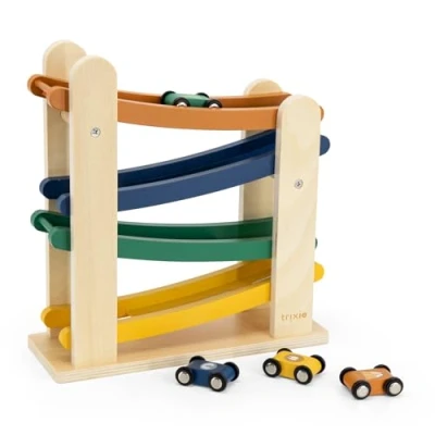 Abbildung von Trixie Wooden Autobahn mit 4 Autos