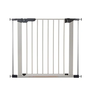 Abbildung von BabyDan Premier Türschutzgitter / Treppenschutzgitter zum Klemmen, 86 93.3 cm, hergestellt in Dänemark und vom TÜV GS geprüft, Farbe: Silber Schwarz