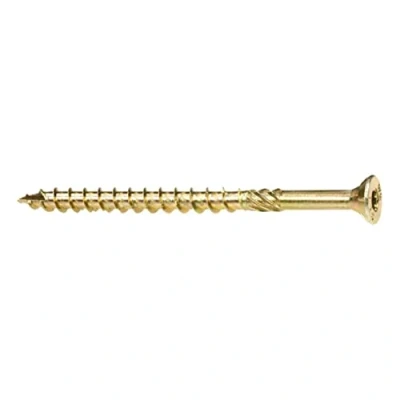 Abbildung von KLIMAS Holzschrauben Torx Spanplattenschrauben Gelb Senkkopfschrauben Terrasenschrauben Universalschrauben Dachkonstruktion Schrauben Set 6x70 mm 150 Stück