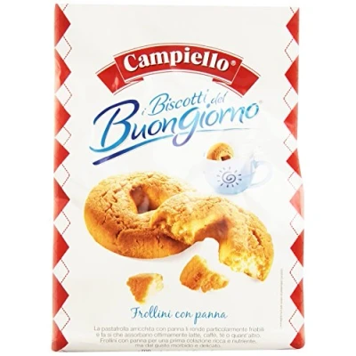Abbildung von 3x Campiello i Biscotti del Buongiorno Frollini alla panna Sahne Shortbread Kekse mit 700g biscuits cookies 100% Italienische