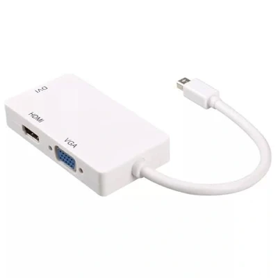 Abbildung von Xingdianfu Mini DP DisplayPort auf HDMI VGA DVI Adapter Kabel 3 in 1 Thunderbolt für MacBook