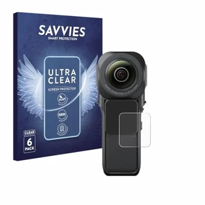 Abbildung von Savvies 6 Stück Schutzfolie für Insta360 One RS 1 Zoll 360 Displayschutz Folie Ultra Transparent