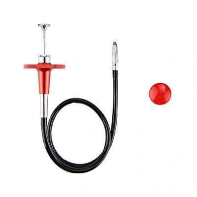 Abbildung von JJC 40CM Red Mechanische Sperren Kamera Fernauslöser Kabel mit Rotem Konvexem Oberflächen Weichem Freigabeknopf Satz
