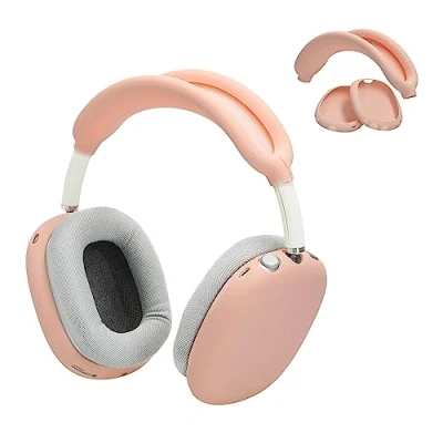 Abbildung von kwmobile Kopfband Abdeckung Ohrpolster Set kompatibel mit Apple Airpods Max Headband Case Kopfhörer Ersatz Polster Schutz in Altrosa