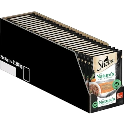 Abbildung von SHEBA Nature&#039;s Collection in Gelee Hochwertiges Katzennassfutter mit Truthahn im Portionsbeutel 28 x 85g