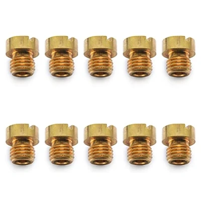 Abbildung von Easyboost 10 Düsen 6mm für Vergaser Dell&#039;Orto PHBN PHVA 12 und 17,5mm Größe 75 78 80 82 85 88 90 92 95 98 Roller Motorrad 50 Schaltmoped Vergaserdüsen Satz Hauptdüsen Set