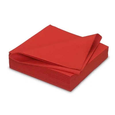 Abbildung von AVA Papierserviette, Servietten stoffähnlich 40x40cm 25 Stück Rot